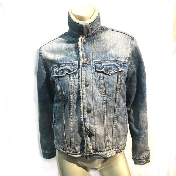 Abercrombie Women's Faux Fur Jeans Jacket - Picture 9 of 16